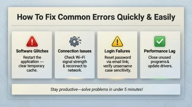 how to fix common errors quickly & easily