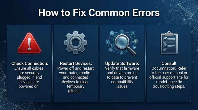 how to fix common errors