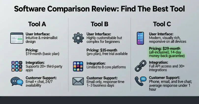 software comparison review find the best tool